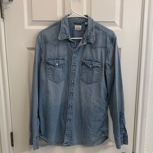 Levi's Men's Light Blue Casual Denim Shirt